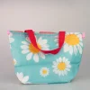 Borsa Porta Pranzo Fantasia Fiori - Azzurro