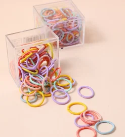 Mini Elastici Per Capelli Colorati (100Pz)