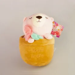 Mini Family Bear In Vaso Di Fiori