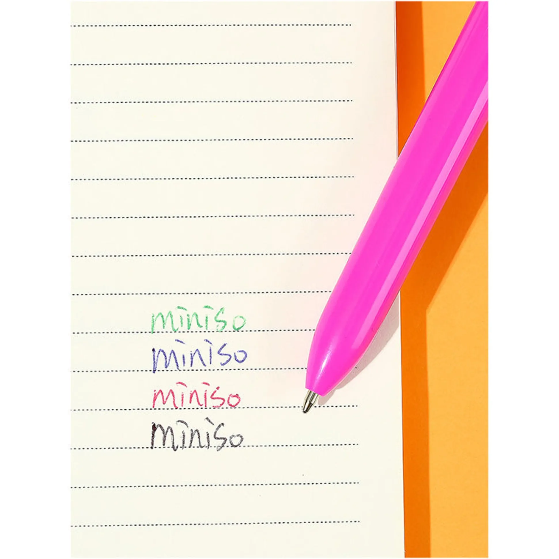 Penna Con 4 Colori Impugnatura Rosa