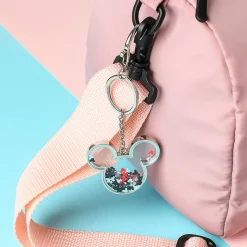 Portachiavi Mickey Mouse Glitterato Argento